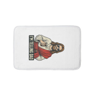 Funny Holy Father Coffee Vintage Engraving Shirt D Bath Mat