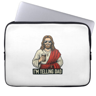 Funny Holy Father Coffee Vintage Engraving Shirt D Laptop Sleeve