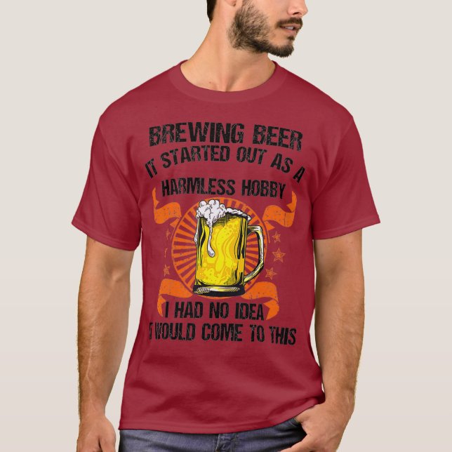 Funny Home Brewery Beer Gift  Cute Brewmaster T-Shirt (Front)