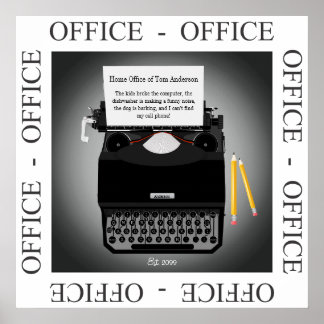 Funny Home Office Work From Home Poster