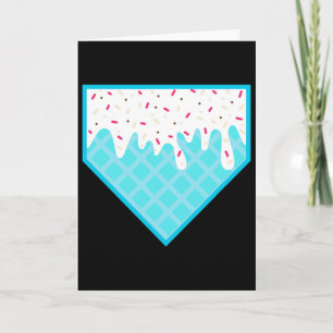 Funny Home Plate Drip - Ice Cream Softll And Sell Card