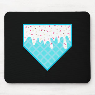 Funny Home Plate Drip - Ice Cream Softll And Sell  Mouse Pad