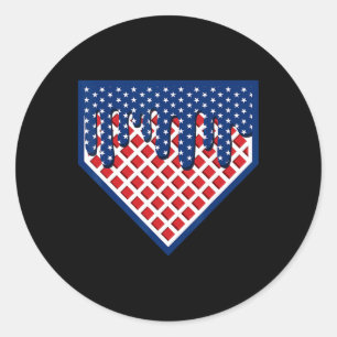 Funny Home Plate Sell Drip Boys Ice Cream American Classic Round Sticker