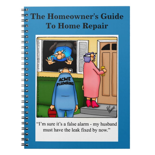 Funny Home Repair DIY Humour Notebook (Front)