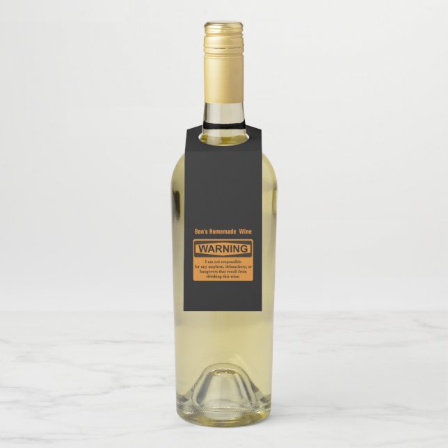 Funny Homemade Wine Bottle Hangers (On Bottle)