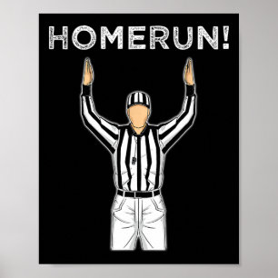 Funny Homerun Baseball Football Mash Up 1 Poster