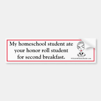 Funny Homeschool Bumper Sticker