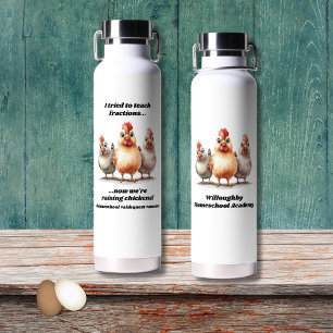 Funny Homeschool Chicken  Water Bottle