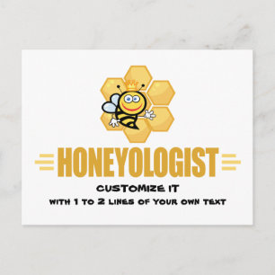 Funny Honey Bee Postcard