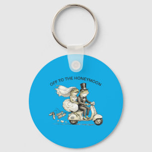Funny Honeymoon Bride And Groom Matching Newlywed Key Ring