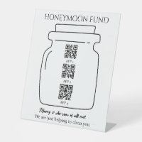 Funny honeymoon fund QR code digital tip jar