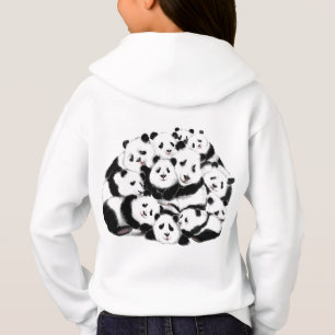 Funny Hoodie with Happy Family Pandas
