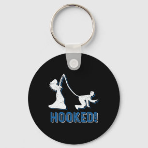 Funny Hooked Bride Groom New Marriage Fishing Love Key Ring