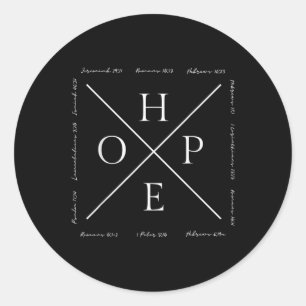 Funny Hope Jesus Christian Religion Bible Verse Classic Round Sticker