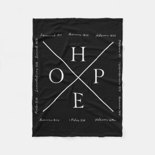 Funny Hope Jesus Christian Religion Bible Verse Fleece Blanket