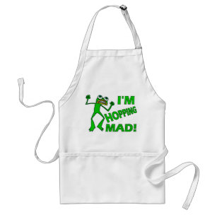 Funny Hopping Mad Frog Pun Standard Apron