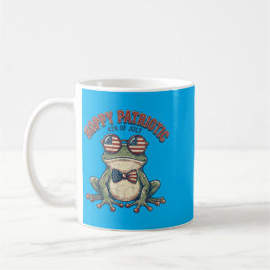 Funny Hoppy And Patriotic Frog 4th Of July Graphic Coffee Mug