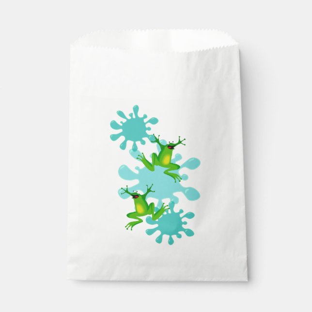 Funny Hoppy Birthday Frog Favour Bag (Front)