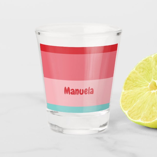 Funny Horizontal Striped Shot Glass (Front)