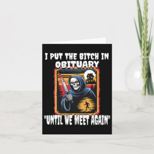 Funny Horror Grim Reaper Costume Adult Men T Shirt Card