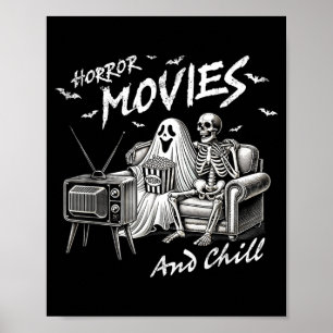 Funny Horror Movies And Chill Halloween Poster