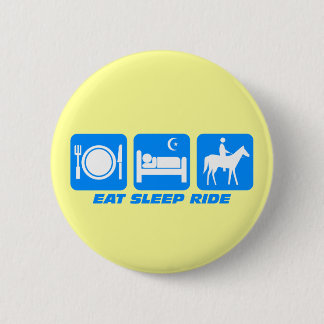 Funny horse 6 cm round badge