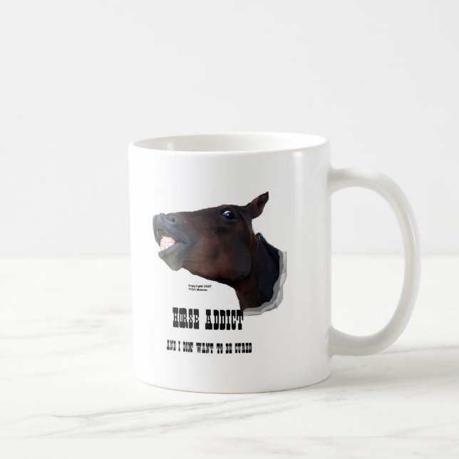 Funny Horse Addict Coffee Mug (Right)