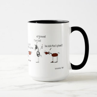 Funny Horse and Donkey Cartoon Mug