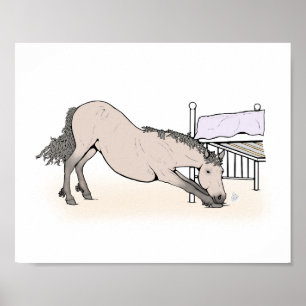 Funny Horse Art Print Whimsical Home Decor