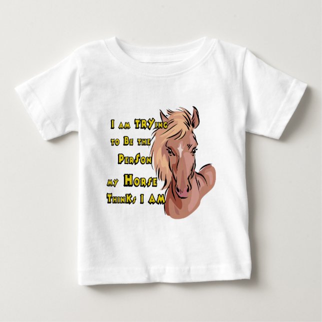 Funny Horse Baby T-Shirt (Front)
