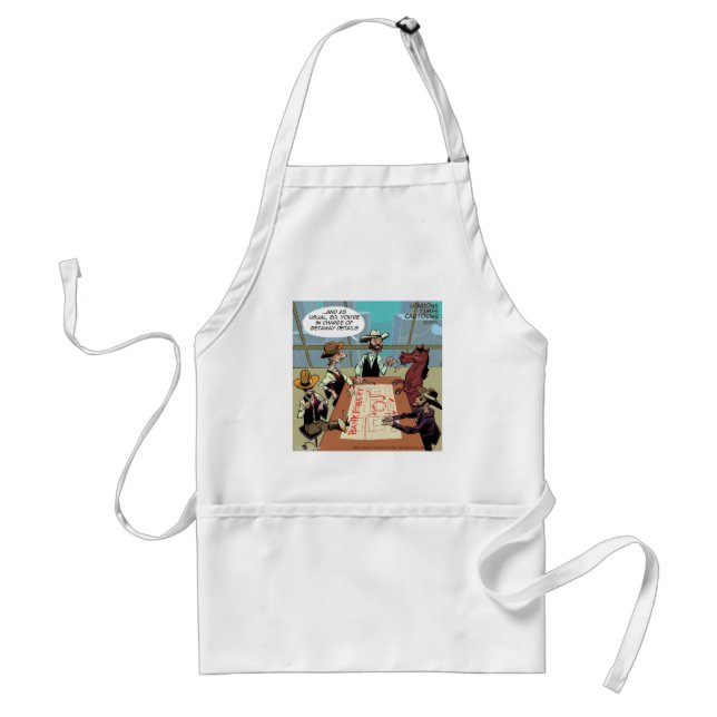 Funny Horse Bank Robber Standard Apron (Front)
