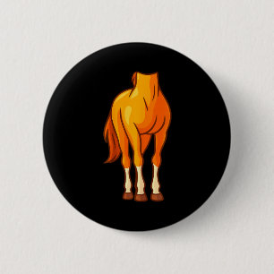 Funny Horse Body Costume Optical Illusion Gift Men 6 Cm Round Badge
