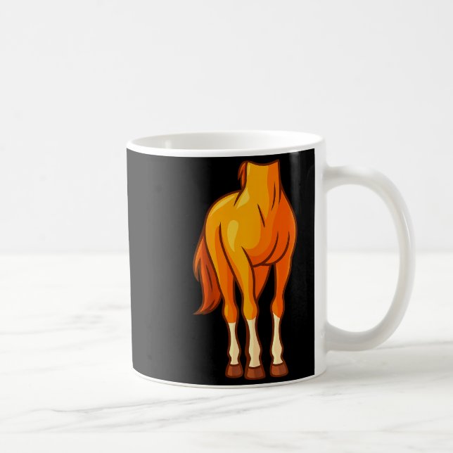 Funny Horse Body Costume Optical Illusion Gift Men Coffee Mug (Right)