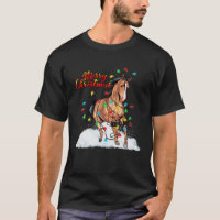 Funny Horse Christmas Lights Pyjamas Horse Santa H