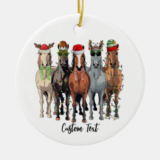 Funny Horse Christmas Ornaments