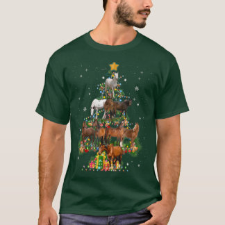 Funny Horse Christmas Tree Horse Lover Xmas T-Shirt