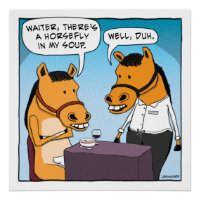 Funny Horse Complains About Horsefly in Soup