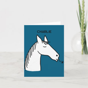 Funny Horse D  Card