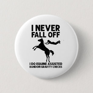 Funny Horse Designs For Men Women Horseback Riding 6 Cm Round Badge