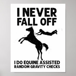 Funny Horse Designs For Men Women Horseback Riding Poster