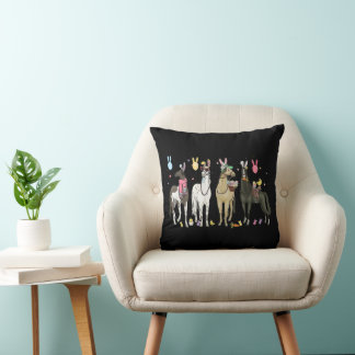 Funny Horse Easter Day Farm Animal Cute Bunny Hors Cushion