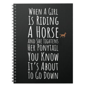 Funny Horse Gifts For Women Teen Girls For Her Notebook