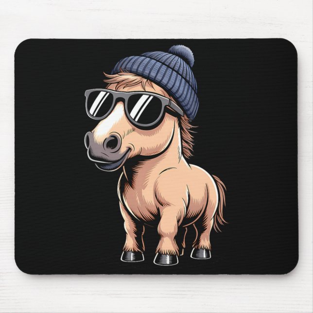 Funny Horse In Retro Style - Farm Humour Ny Funny  Mouse Pad (Front)