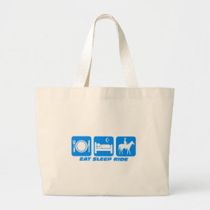 Funny horse large tote bag