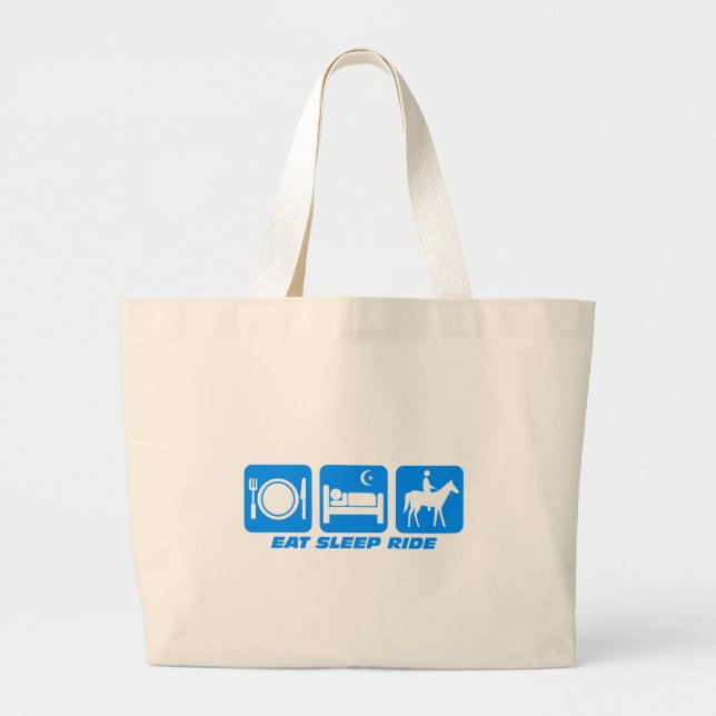Funny horse large tote bag (Front)
