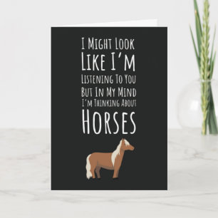 Funny Horse Lover Cards Equestrian Equine Animal