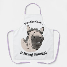 Funny Horse Lover Gift Barn Banter Kiss the Cook