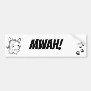 Funny Horse Lover Gift Barn Banter Mwah  Bumper Sticker