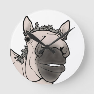 Funny Horse Lover Gift Barn Banter Round Clock