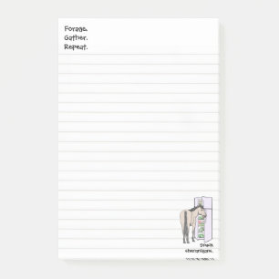 Funny Horse Lover Gift Whimsical Frosty Forage Post-it Notes